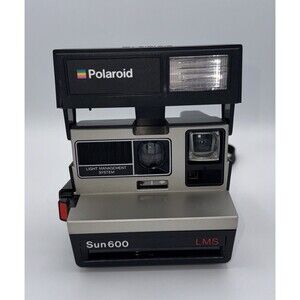 Vintage Polaroid Sun 600 LMS Instant Film Camera w/ Strap Tested